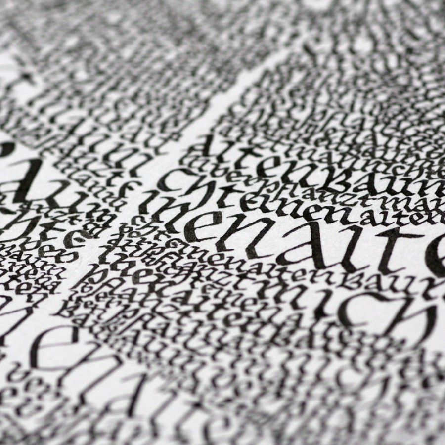 Kalligrafie - "Einen alten Baum ..." – limitierter Kunstdruck 30 x 40 cm